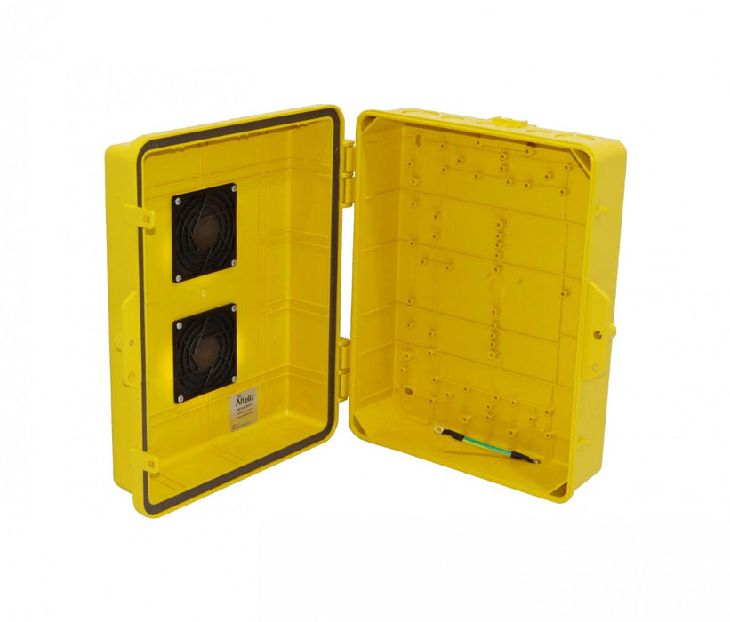Caja Gabinete Plastico Amarilla 355x280x127mm Clickbox