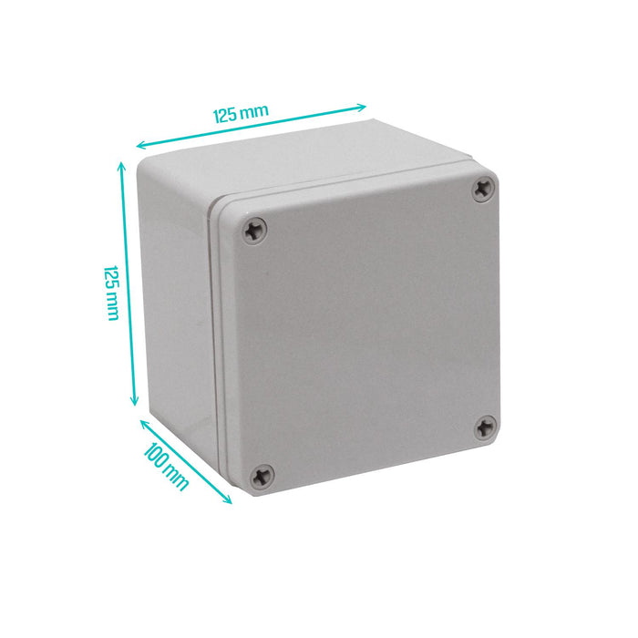 Caja Gabinete Plastico TIBOX 125x125x100mm Gris Clickbox