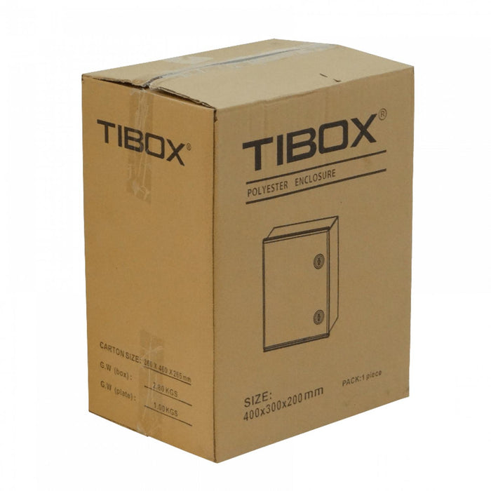 Caja Gabinete Plastico TIBOX 400x300x200mm IP65 Clickbox