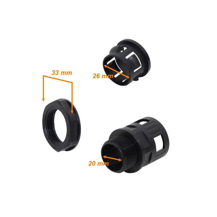 Caja Prensa Estopa 25mm Conduit Flexible Plastico Clickbox