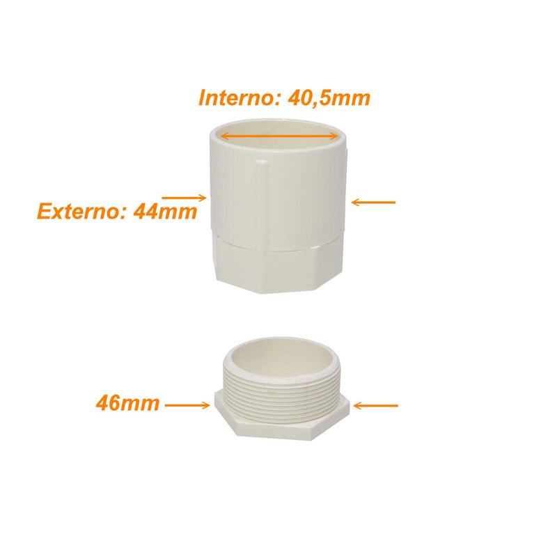 Caja Salida PVC 40mm para Tubo Conduit Clickbox
