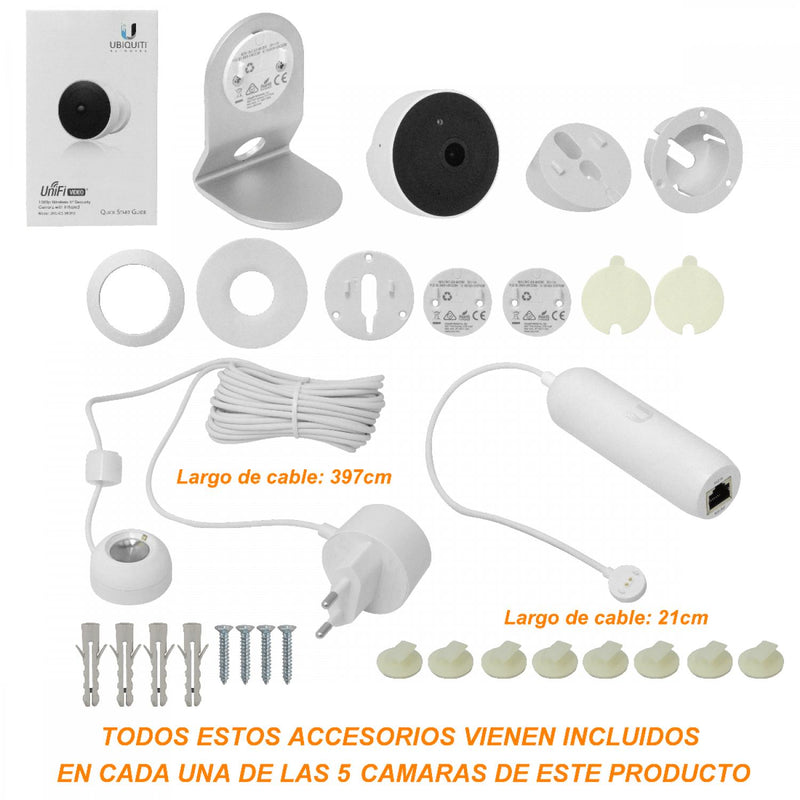 Cámara IP UBIQUITI 5u WiFi 2,4/5GHz 124Âş 1080p Clickbox