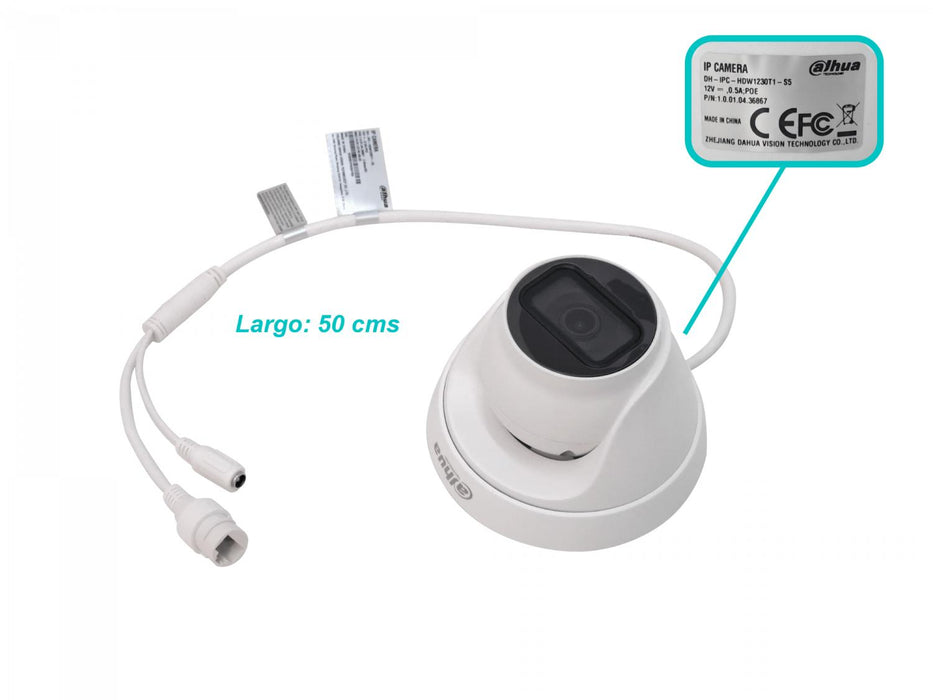 Cámara de Seguridad IP DAHUA Domo Fijo-2,8mm HD Clickbox