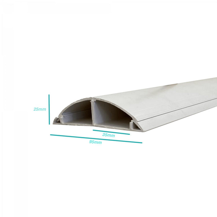 Canaleta de Piso Blanca 100x25mm PVC Clickbox