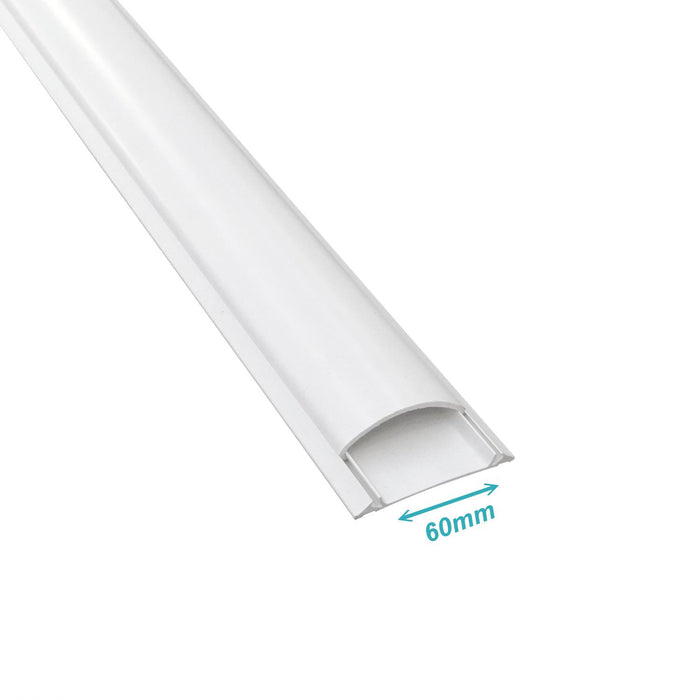 Canaleta de Piso PVC Blanca 65x16mm Clickbox