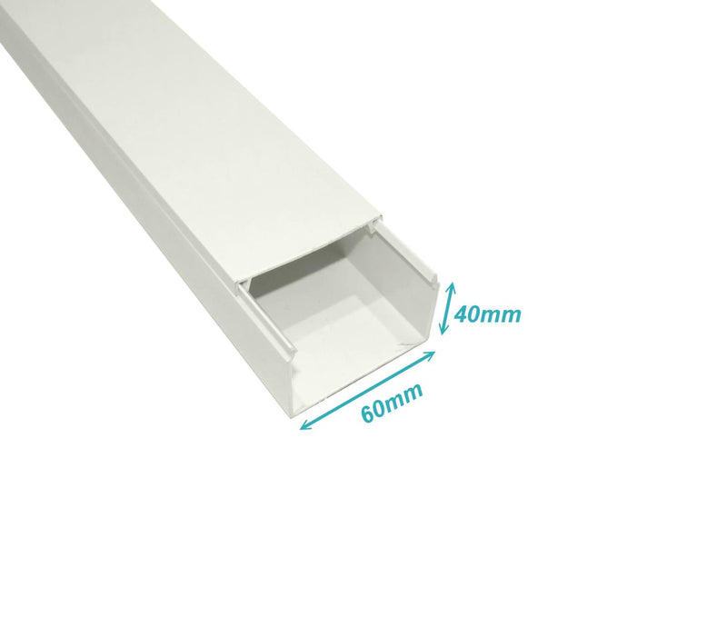 Canaleta PVC 60x40mm Blanca 2mt Clickbox