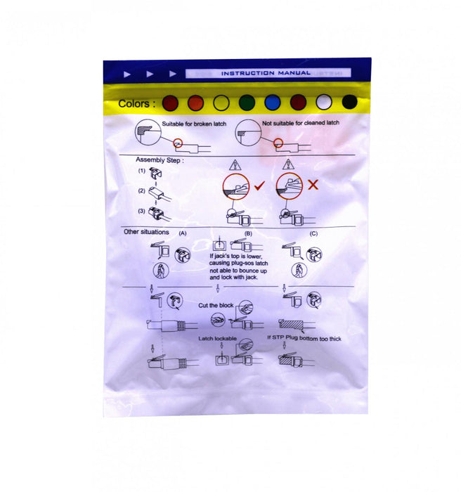 Capuchon RJ45 Azul Mini-Linkmade, Bolsa de 10 Clickbox
