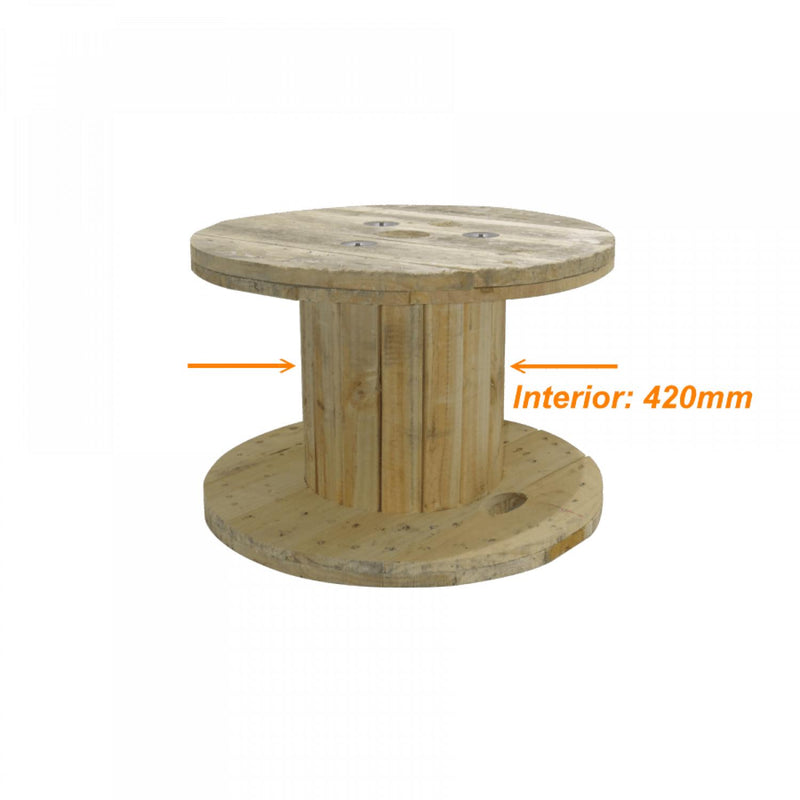 Carrete vacío de madera para cable de fibra Clickbox