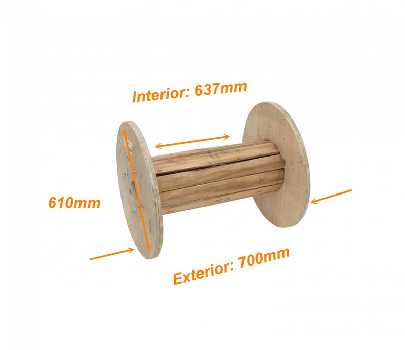 Carrete Vacío Madera Fibra Óptica Clickbox