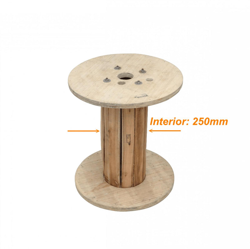 Carrete Vacío Madera Fibra Óptica Clickbox