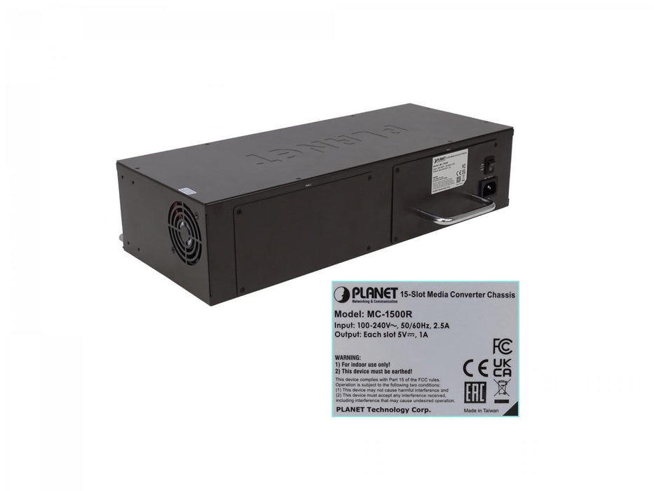 Chasis Convertidor de Medio 15 Ranuras PLANET Clickbox