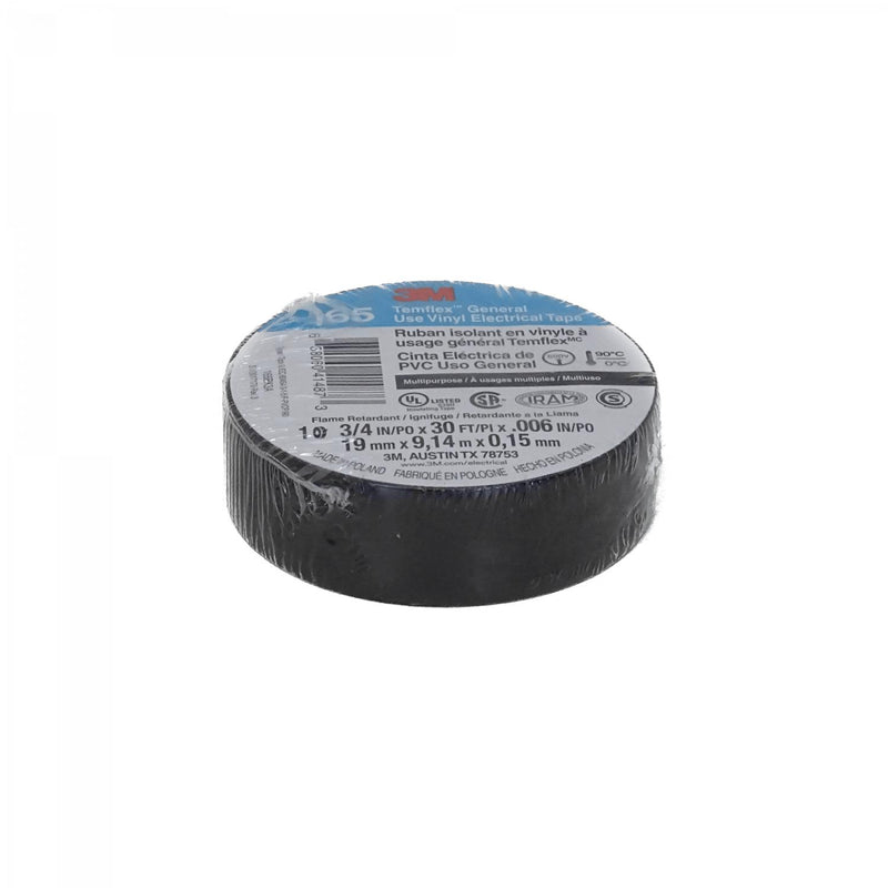 Cinta aislante negra PVC 19mm 0,15mm 600V Clickbox