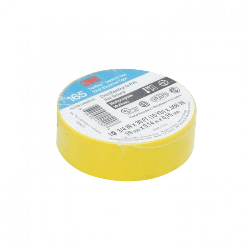 Cinta aislante PVC 3M 9mt 165 amarilla Clickbox