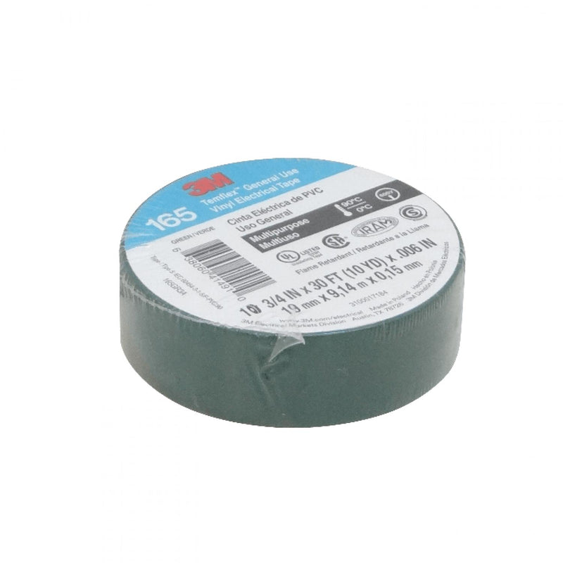 Cinta aislante PVC verde 19mm 0,15mm 600V Clickbox