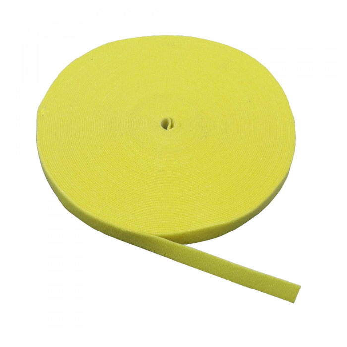 Cinta Amarilla Velcro Doble Faz 25m 20mm Clickbox