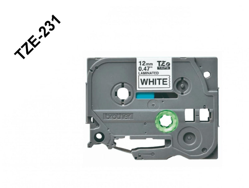 Cinta Brother 12mm Negro sobre Fondo Clickbox