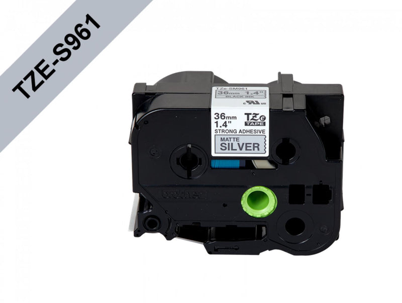 Cinta Brother 36mm Negro/Plateado-Mate Clickbox