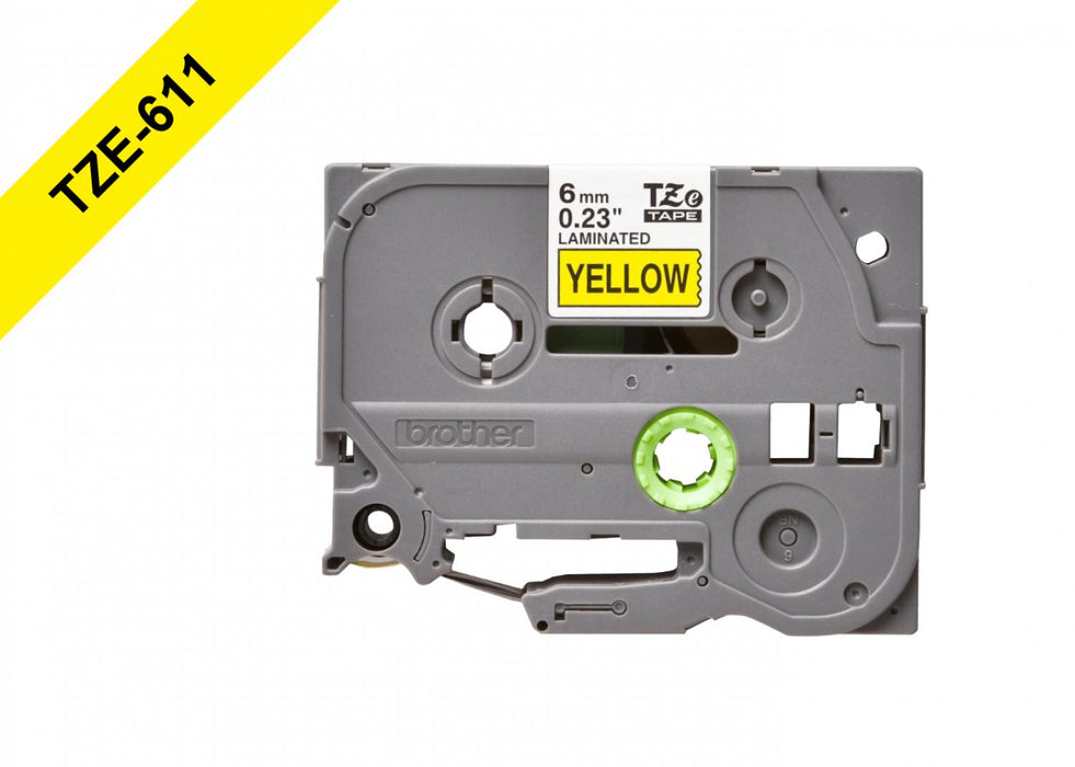 Cinta Brother 6mm Negro en Fondo Clickbox