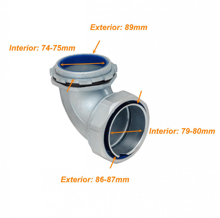 Codo prensa estopa 90mm para aislación flexible Clickbox