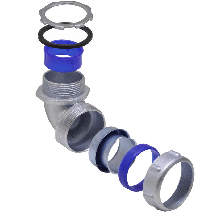 Codo prensa estopa metálico 1-1/2" para aislación Clickbox