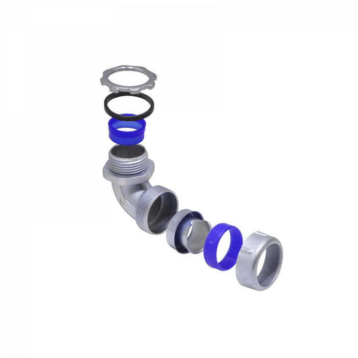 Codo prensa estopa metálico 3/4" para aislación Clickbox