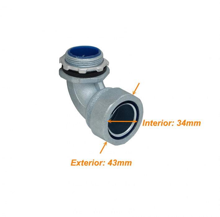 Codo Prensa Estopa Metalico 32mm IP65 Clickbox