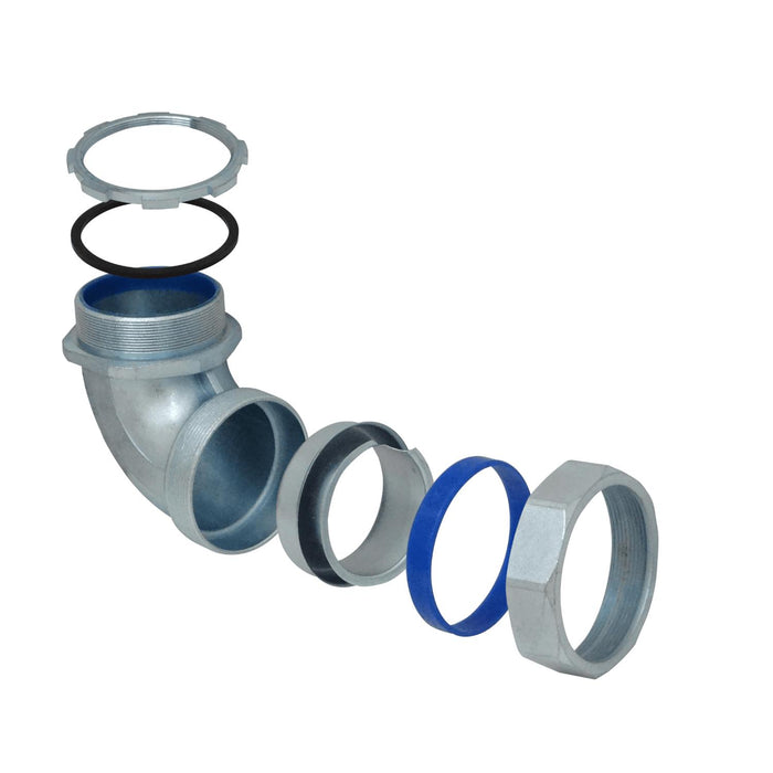 Codo prensa estopa metalico 75mm para aislacion Clickbox