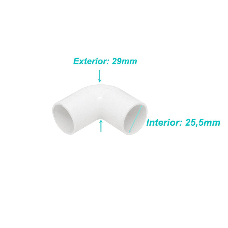 Codo PVC25-CK para Tubo Conduit Blanco Clickbox