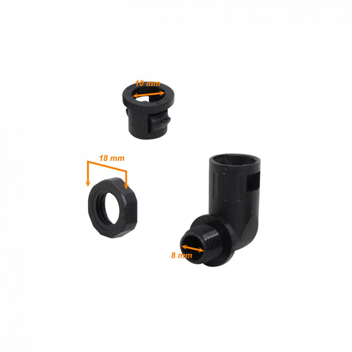 Codo Salida 10mm para Conduit Flexible Clickbox