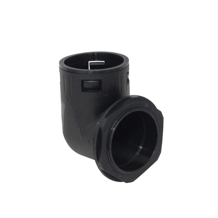 Codo Salida Prensa Estopa 55mm Negro Clickbox