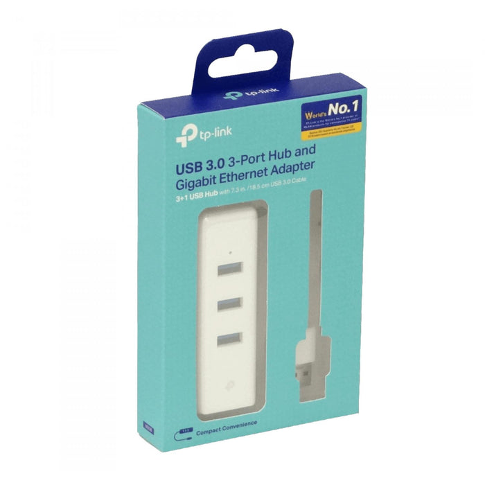 Concentrador USB 3.0 con 3 puertos y LAN RJ45 Clickbox