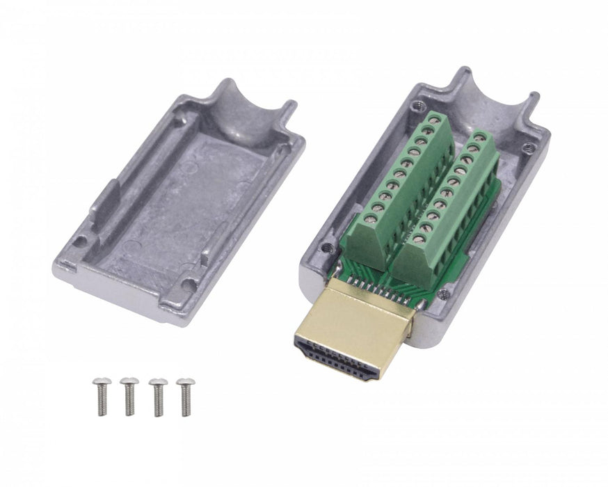 Conector HDMI-Macho Blindado Atornillable Clickbox