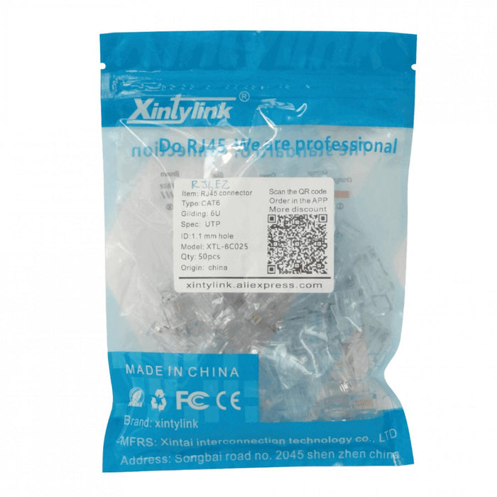 Conectores RJ45 CAT6 UTP para cable Clickbox