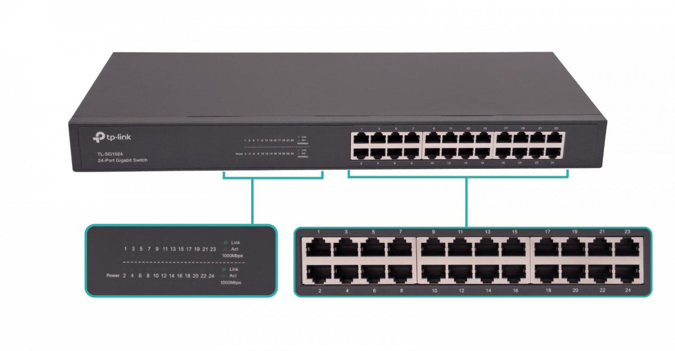 Switch Gigabit de 24 puertos sin Clickbox