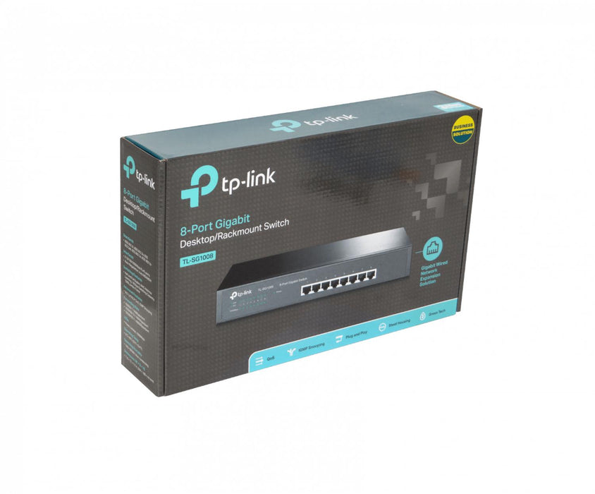 Switch Gigabit de 8 Puertos para Rack y Clickbox