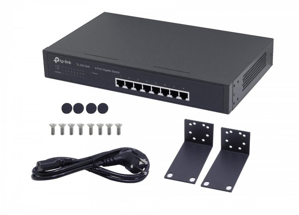Switch Gigabit de 8 Puertos para Rack y Clickbox