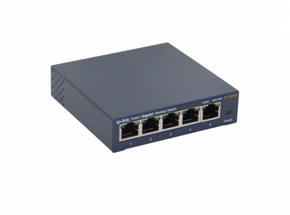 Switch Gigabit Ethernet Metálico de 5 Puertos Clickbox