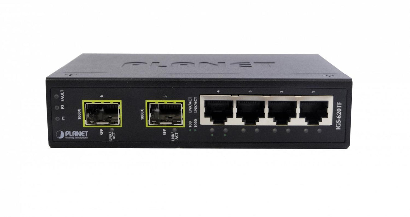 Switch Industrial PLANET 4-1000 2-SFP sin Clickbox