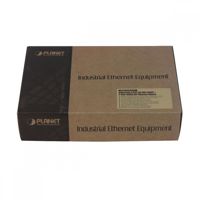 Switch Industrial PLANET 4-1000 2-SFP sin Clickbox