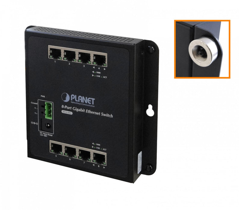 Switch Industrial PLANET 8-1000 sin Clickbox