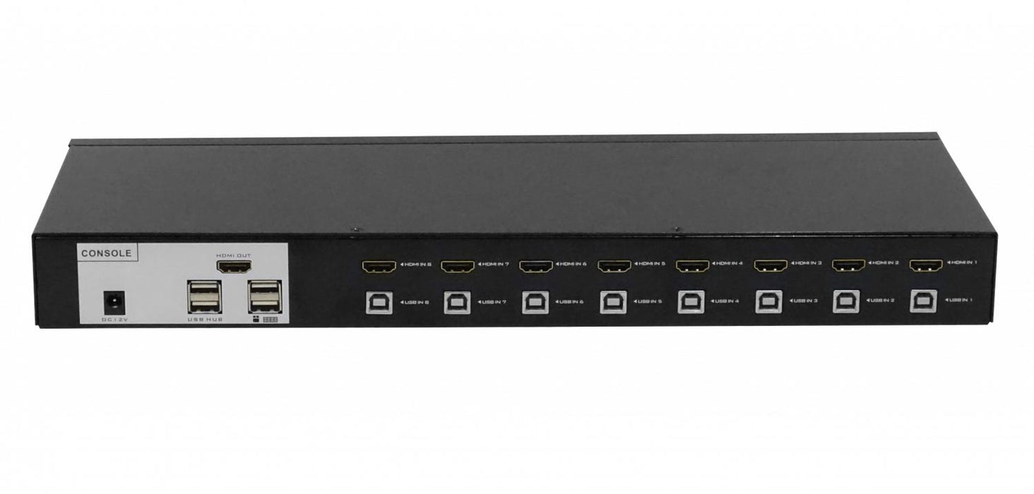 Switch KVM 8 puertos HDMI y USB con cables Clickbox