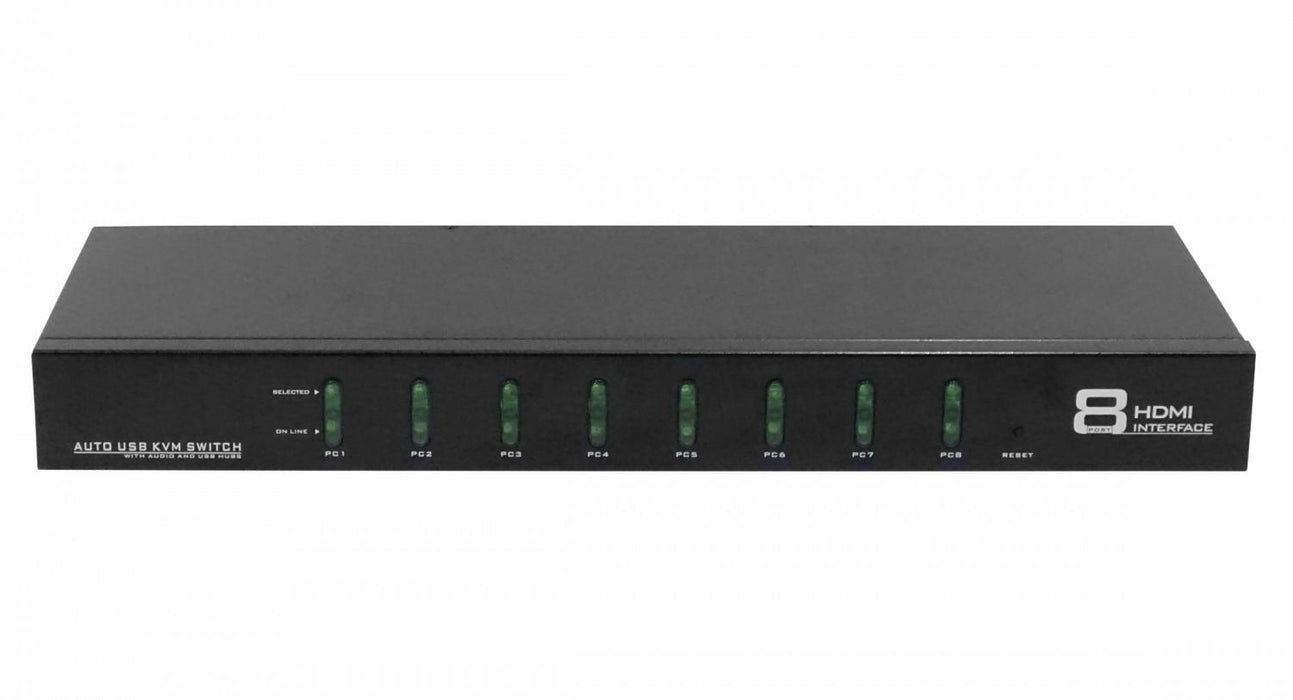 Switch KVM 8 puertos HDMI y USB con cables Clickbox