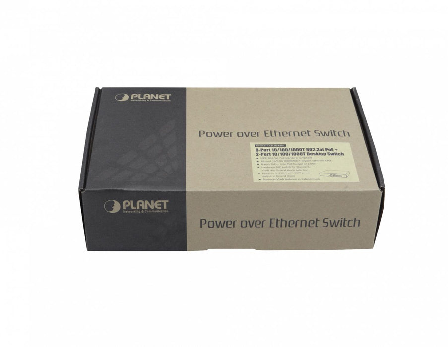 Switch PLANET 10-1000(8-PoE+af/at) 120W sin Clickbox