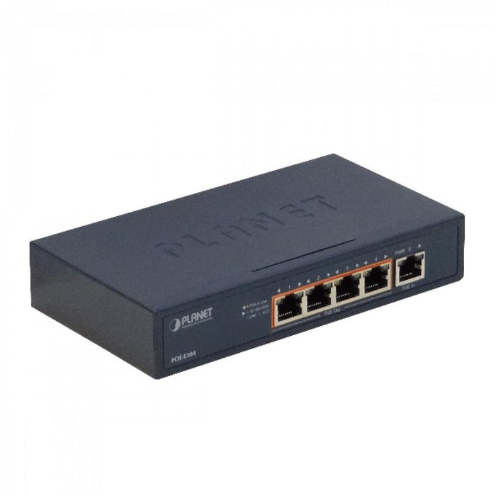 Switch POE+ de 1 entrada y 4 salidas PLANET Clickbox