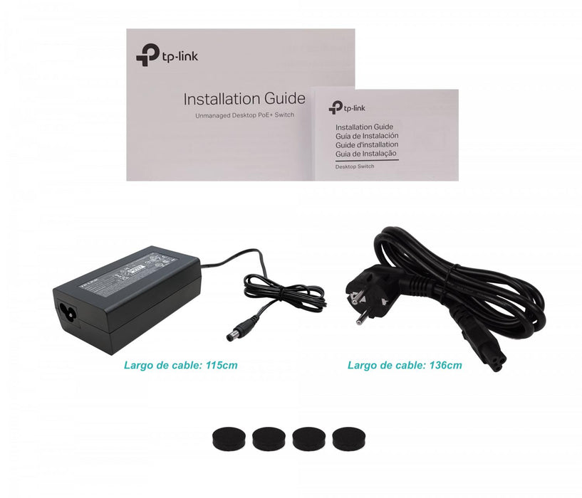 Switch TP-LINK 8-1000(4-PoE48V-af) 53W-sin Clickbox