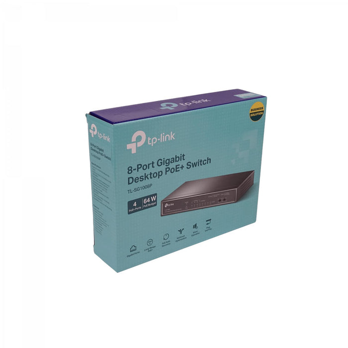 Switch TP-LINK 8-1000(4-PoE48V-af) 53W-sin Clickbox