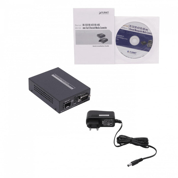 Convertidor Ethernet PLANET 1-SFP-100 1-DB9-M Clickbox