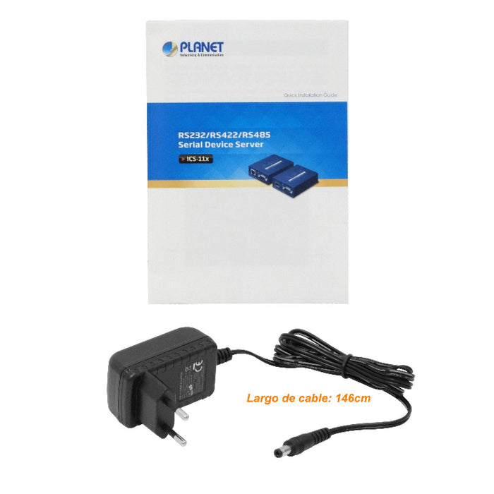 Convertidor Ethernet RS232 RS485/422 con 1 puerto Clickbox
