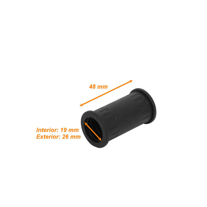 Copla 19mm para Conduit Flexible Negro Clickbox