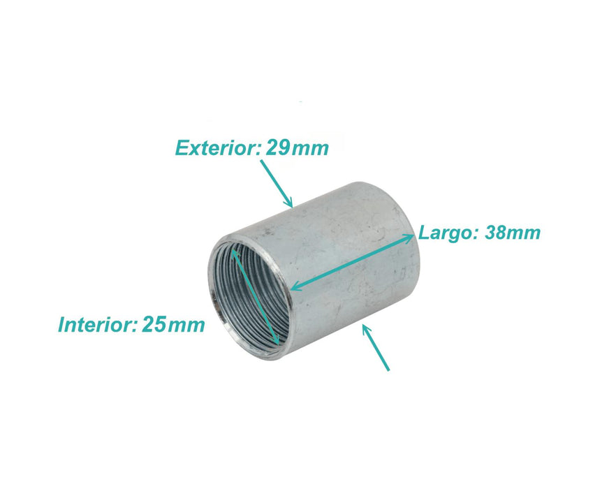 Copla Roscada Zincada 3/4" Largo 38mm Clickbox